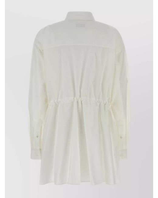 Balenciaga White Poplin Shirt Dress