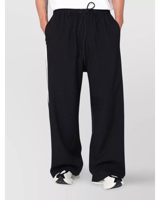 Y-3 Blue Straight-Leg Trousers for men