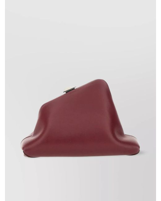 The Attico White Leather Clutch Bag