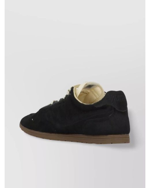 Autry Black Leather Low-Top Sneakers