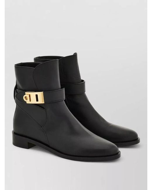 Ferragamo Black Leather Boots