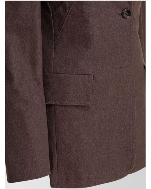 Max Mara Brown Denim Cotton Blazer