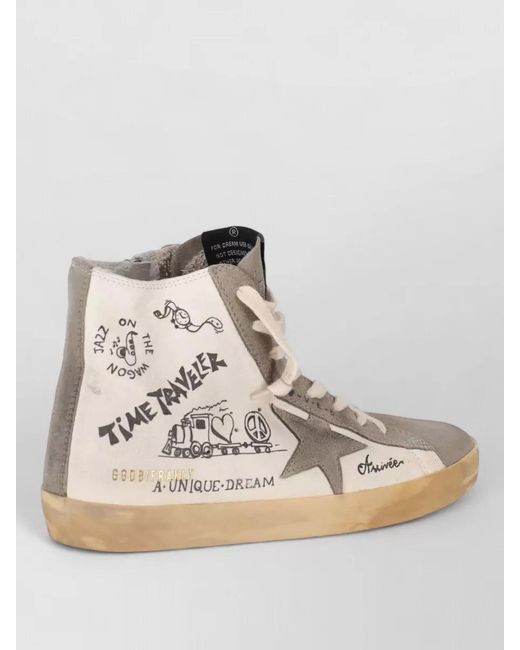 Golden Goose Deluxe Brand Natural Lace Up Sneakers