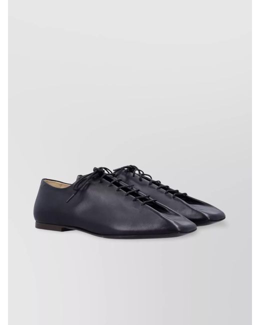 Lemaire Blue Leather Classic Derby Shoes for men