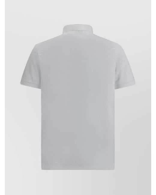 Stone Island White Cotton Slim-Fit Short-Sleeve Polo Shirt for men