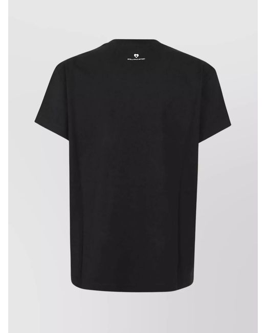Stella McCartney Black Cotton Regular-Fit Logo-Print T-Shirt
