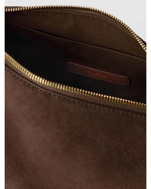 Furla Brown Debby Mini Leather Cross-Body Bag