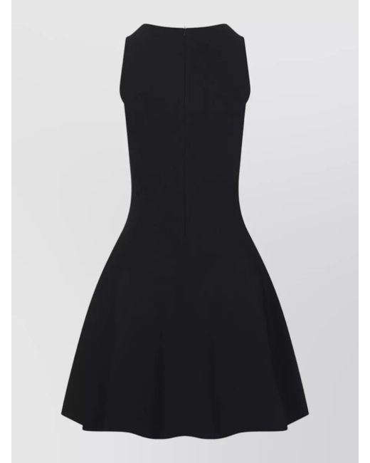 McQueen Black Lace Ribcage Jacquard Mini Dress