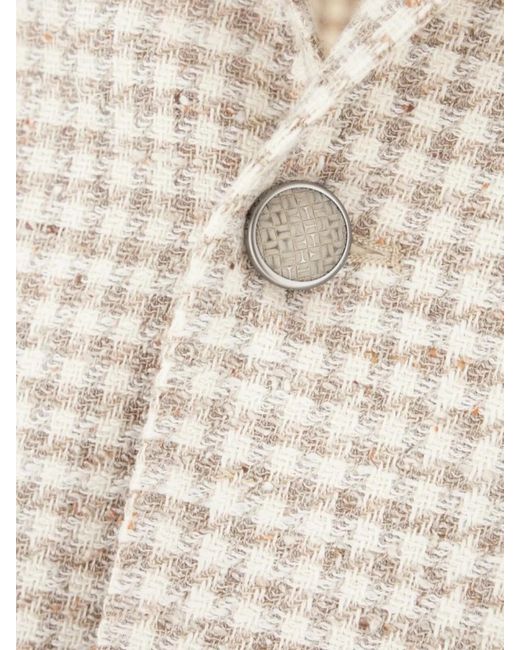 Tagliatore Natural Embroidered Stretch Blazer for men