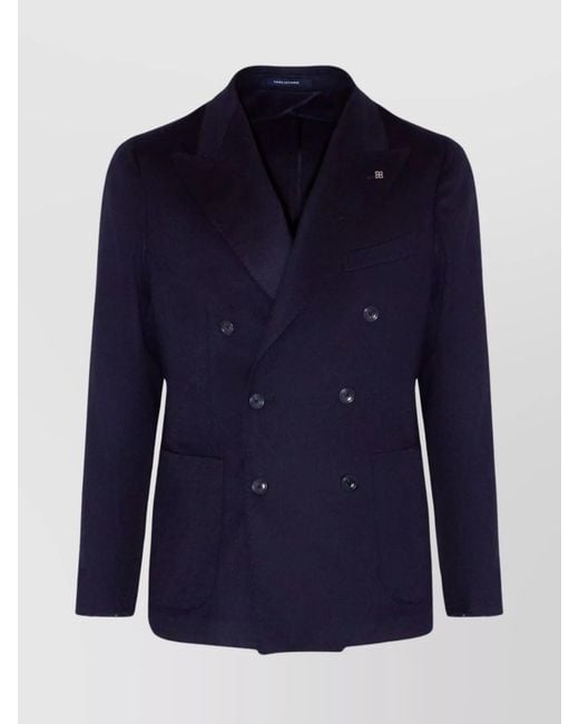 Tagliatore Blue Virgin Wool Blazer for men