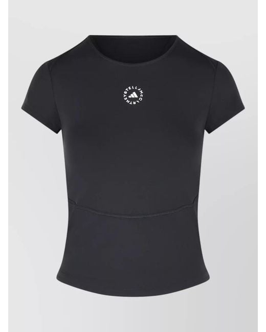 Adidas By Stella McCartney Black Logo Short-Sleeve T-Shirt