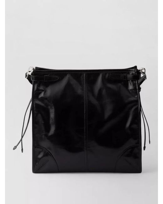 Prada Black Shoulder Bag Top Handle Smooth Finish for men