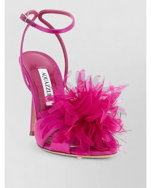 Aquazzura Pink Ankle Strap Heels