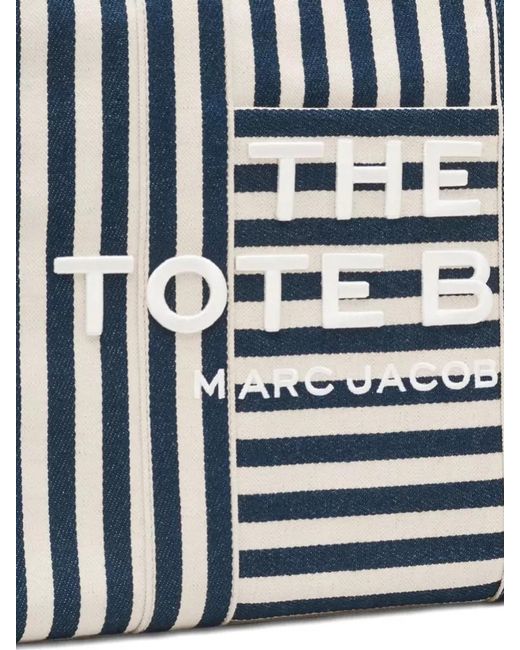 Marc Jacobs White Large Canvas Tote Bag Embroidered Logo