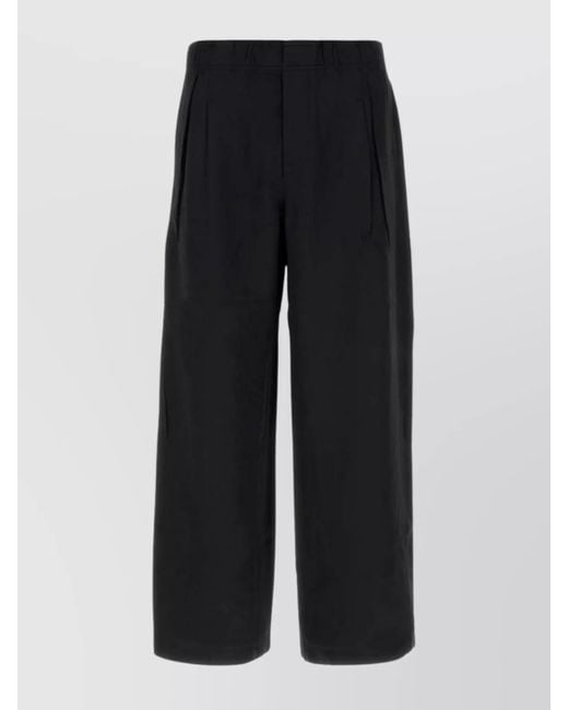 Our Legacy Black Leisure Wide-Leg Trousers Pleated Front for men