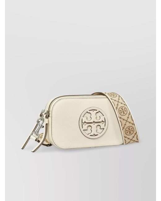 Tory Burch Natural Miller Mini Leather Shoulder Bag