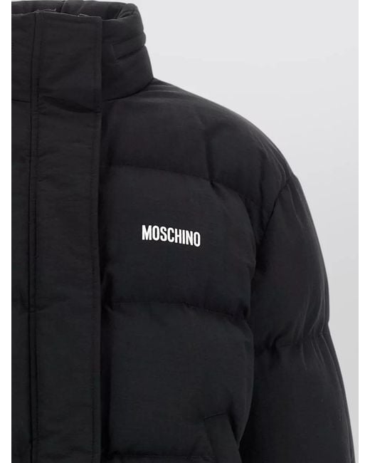 Moschino Blue Smiley Face Padded Bomber Jacket