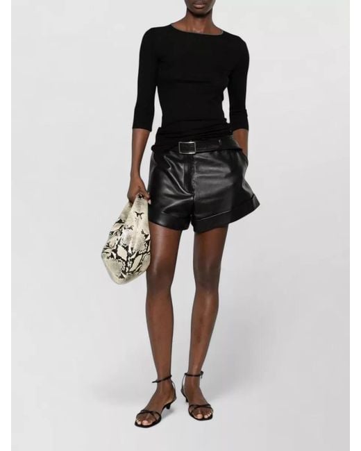 IRO Black Thanya Sweater Fitted Silhouette Open Back