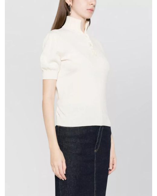 Moschino White Knit Top Crewneck Waist Tie Straps
