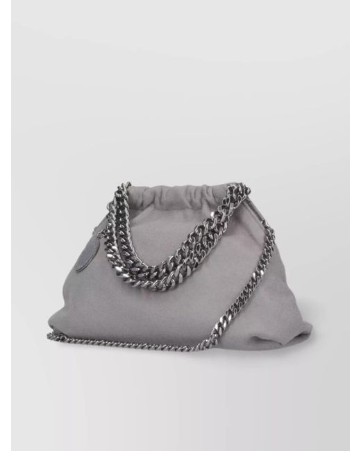 Stella McCartney Gray Soft Chain Strap Metal Hardware Tote Bag