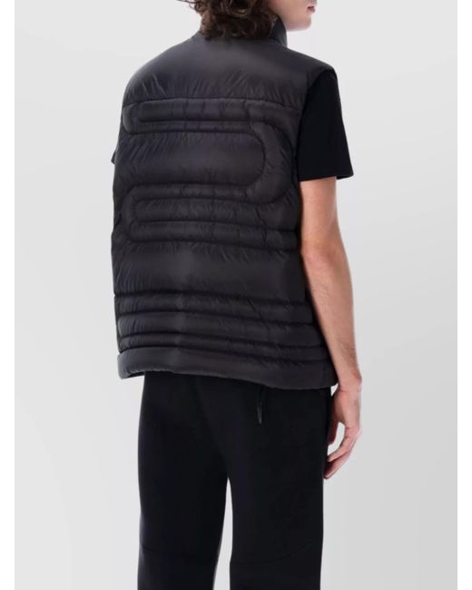 Moncler Black Snake-Quilted Down Gilet for men