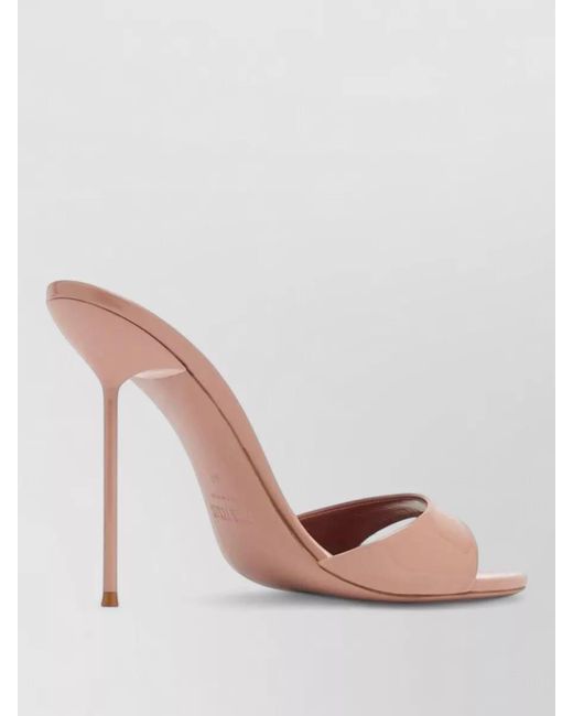 Paris Texas Pink Leather High-Heel Mules