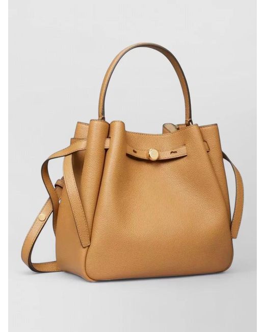 Tory Burch Natural Romy Leather Bucket Bag