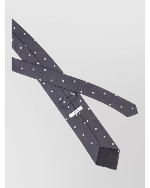 Lardini Blue Narrow Tie Polka Dot Smooth Texture for men