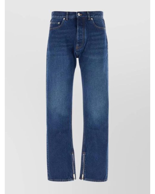 Off-White c/o Virgil Abloh Blue Waist Belted Denim Trousers for men