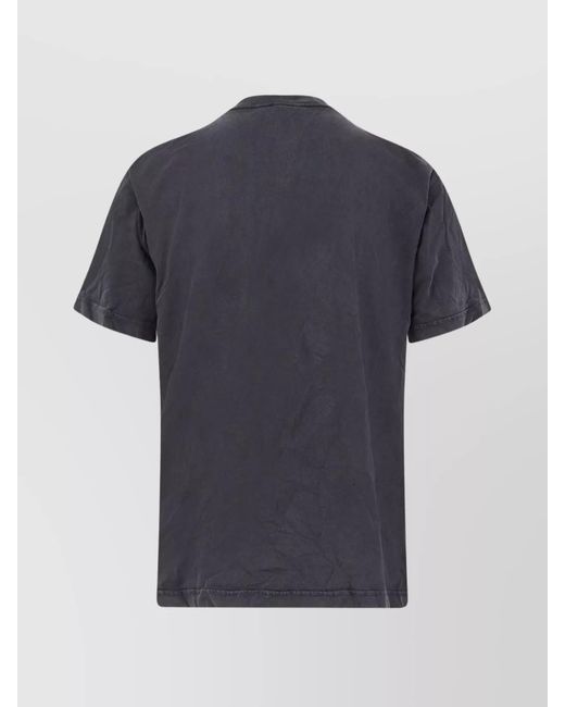 Balenciaga Gray Cotton Regular-Fit Printed T-Shirt for men