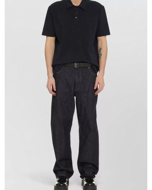 Bottega Veneta Black Short Sleeve Cotton Polo Regular Fit for men