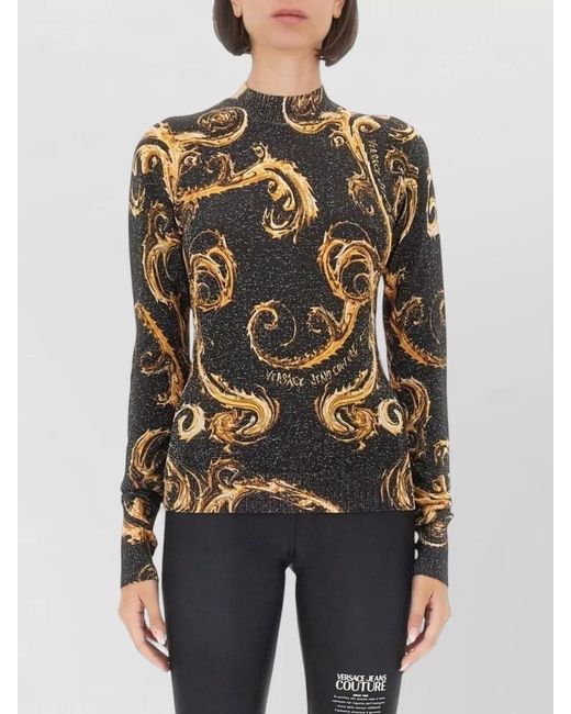Versace Jeans Couture Multicolor Lurex Slim-Fit Knit T-Shirt
