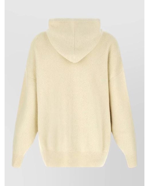 Rick Owens Natural Hun Hooded Sweatshirt Relaxed Fit for men