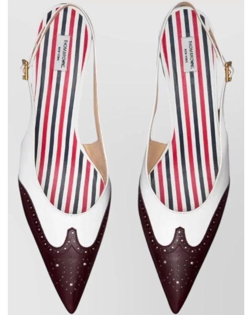 Thom Browne Multicolor Slingback Pumps Kitten Heel Pointed Toe