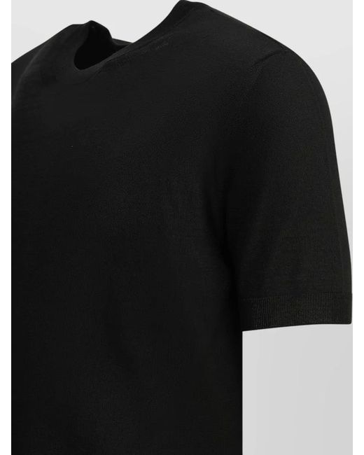 Valentino Black Virgin Wool Round Neck Sweater for men