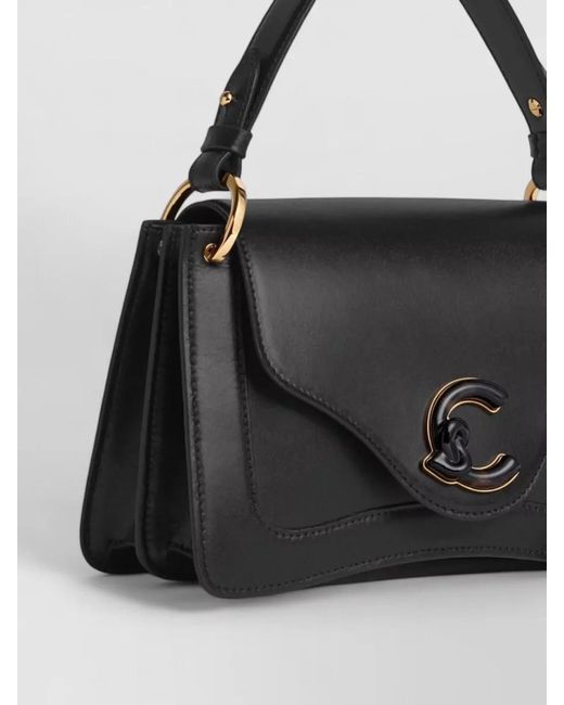 Coccinelle Black Small Calf Marb Shoulder Bag Top Handle
