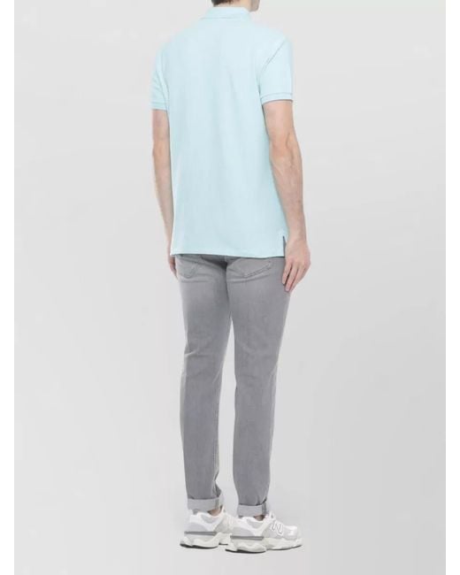 Ralph Lauren Blue Cotton Short-Sleeve Polo Shirt for men