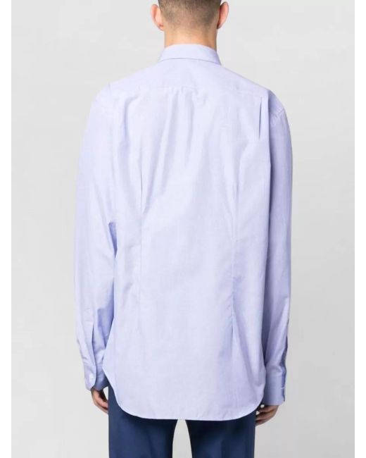 Paul Smith Blue Tailored Fit Shirt Button Collar for men
