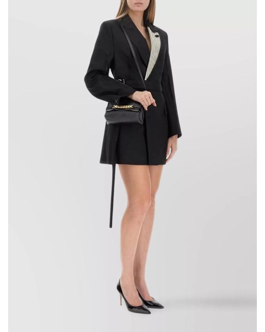 Victoria Beckham Black Double-Breasted Mini Dress