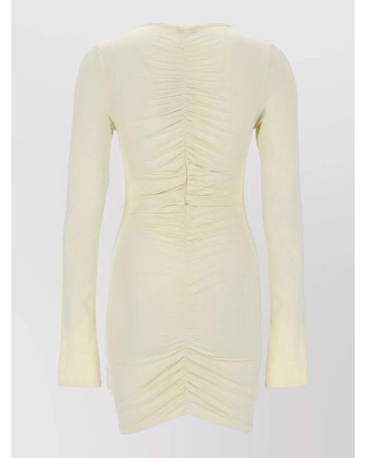 LaRevêche Natural Lillibet Dress Fitted Silhouette Ruched Mini