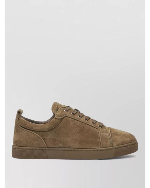 Christian Louboutin Brown Low Top Sneakers Round Toe Rubber Sole for men