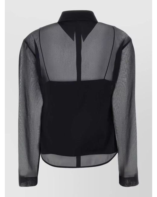 Gucci Black Silk Chiffon Regular-Fit Shirt for men