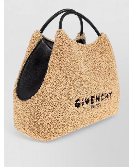 Givenchy Metallic Facet Nano Tote Bag Raffia Effect
