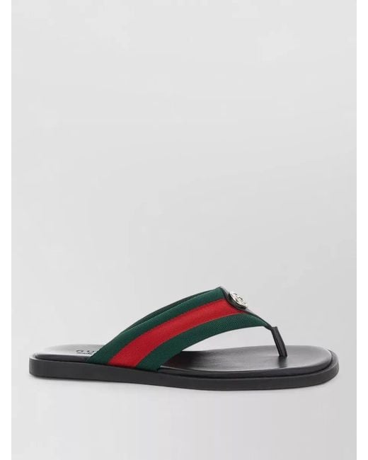 Gucci Gray Gg Crossover Sandals Rubber Sole for men
