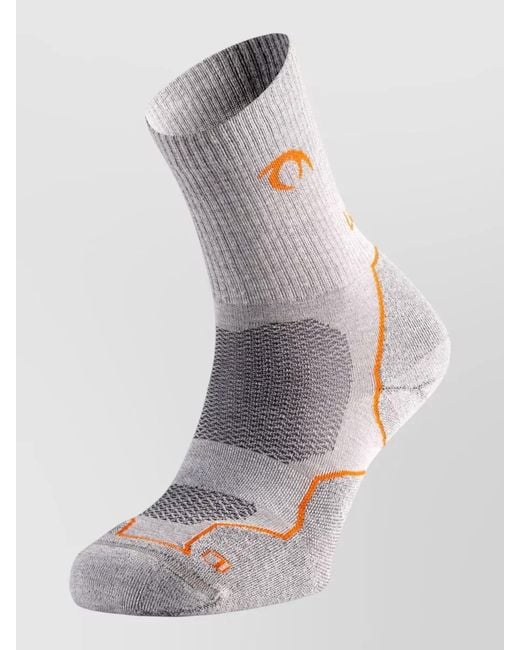 Lurbel White Ankle Length Socks Contrast Stitching Reinforced