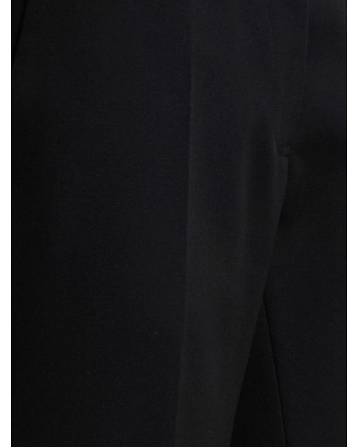 Jil Sander Black Wool Low-Rise Wide-Leg Trousers