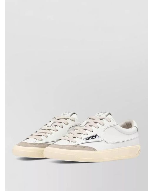 Autry Natural Silk Nylon Sneakers Contrast Stitching Round Toe for men