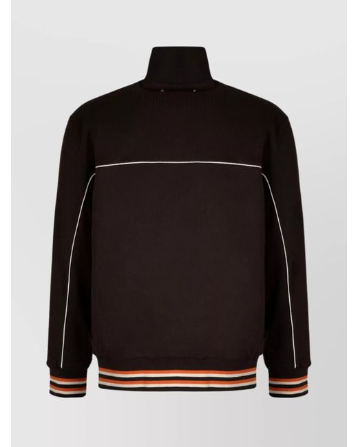 Golden Goose Deluxe Brand Black Ribbed Cotton Zip Jacket for men