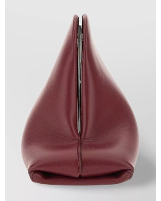 The Attico White Leather Clutch Bag