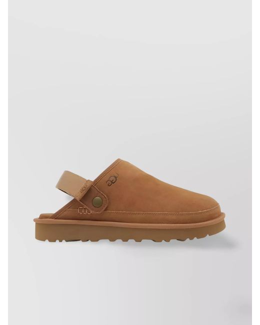 Ugg Brown Leather Clog Sandals for men